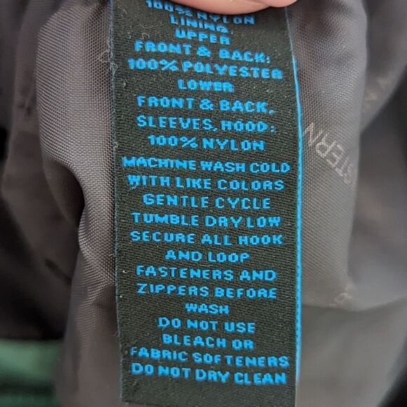 Eastern Mountain Sports Green Nylon Lined Hoodie Rain Winter Jacket - Picture 4 of 4